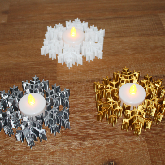 Snowflake tea light holder