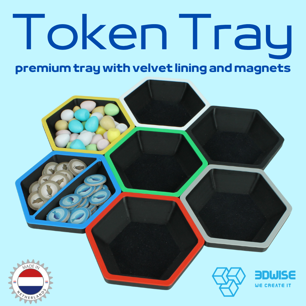 Premium Token Tray - Met Velours Bodem En Magneten