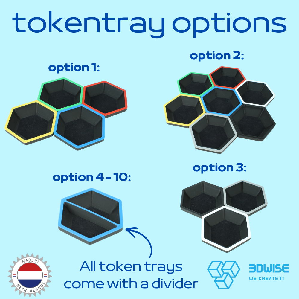 Premium Token Tray - Met Velours Bodem En Magneten